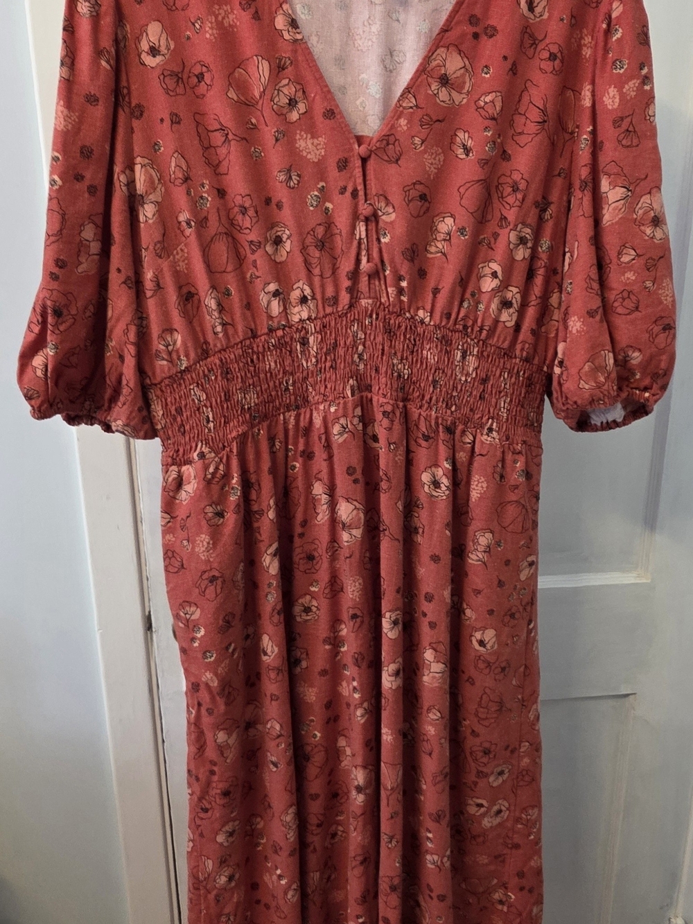 Universal Thread Rust Floral Maxi Dress